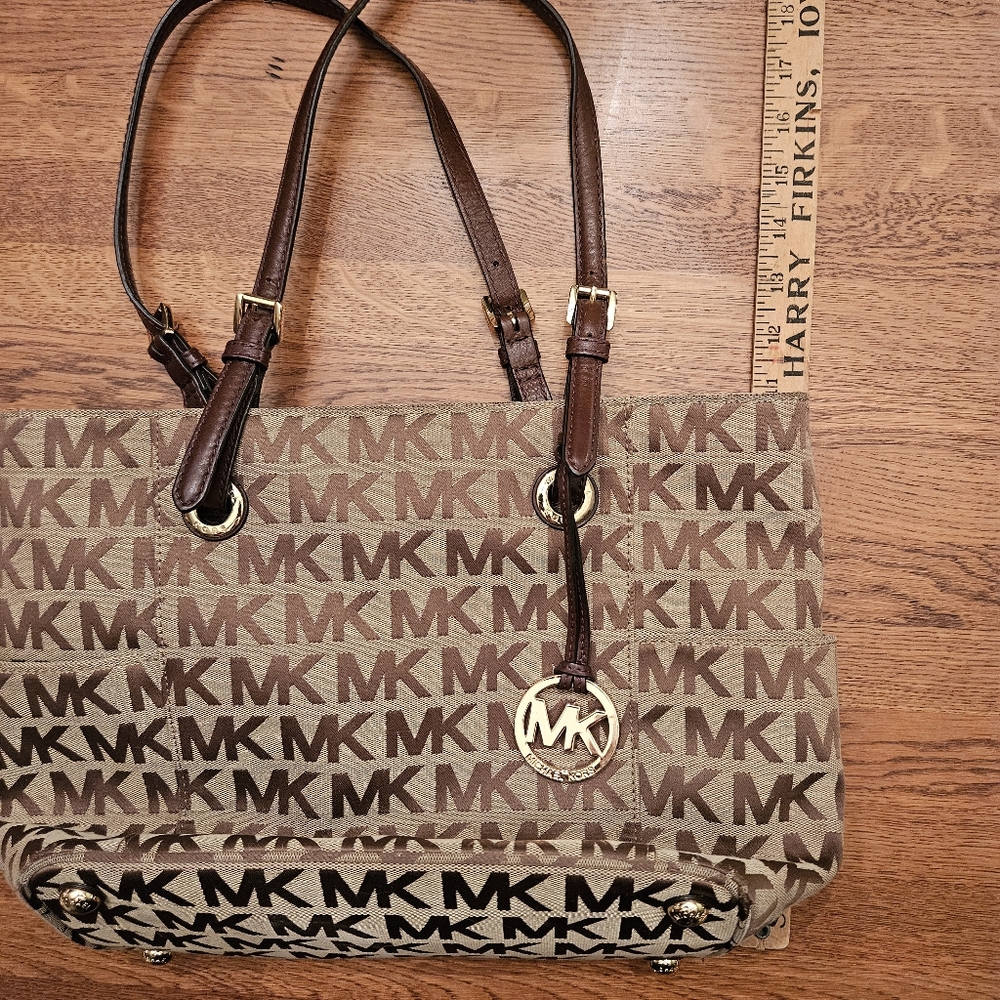 MICHAEL KORS Designer Jet Set Signature Logo Tote Pure Bag - Picture 13 of 14
